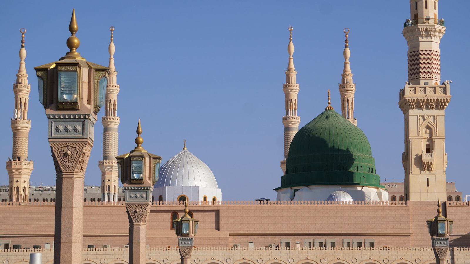 a large building with towers